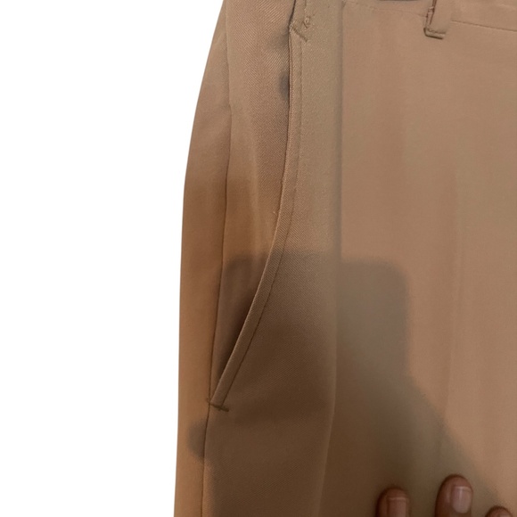 Vintage Rogers Peet Men's 100% Texturized Polyester Tailored Tan Suit Set, NEW - Picture 13 of 16